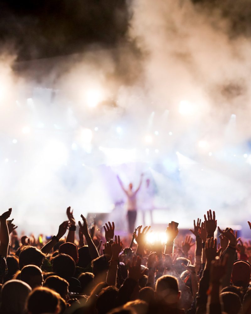 music festival background crowd having fun space for your text